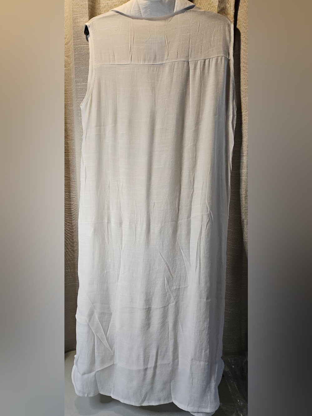 Cupshe White Sheer Slit Maxi Cover-Up Beach Dress Medium New - Picture 10 of 16